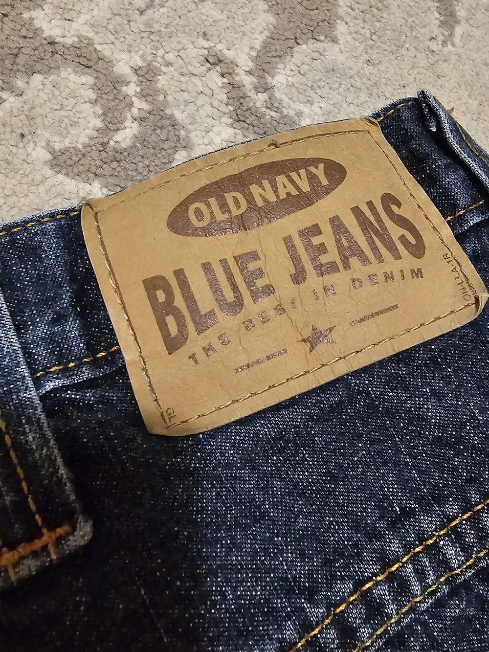 Y2k Old Navy Dark Blue Denim Carpenter Shorts - Picture 4 of 8